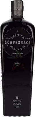 Obrázek produktu pro Scapegrace BLACK Premium Dry Gin, 41,6 %, objem 0,70 litru.
