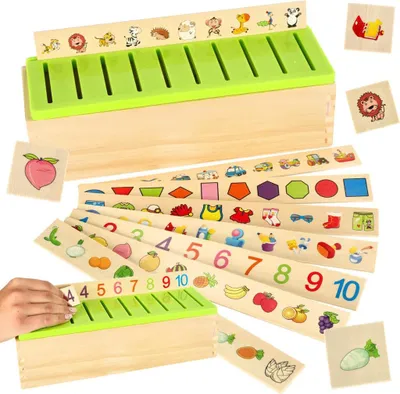 Obrázek produktu pro Dřevěný třídič puzzle odpovídající obrázky