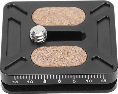 Image de Plaque de fixation rapide de l'appareil photo avec vis 1/4", maintien sûr en alliage d'aluminium pour les appareils photo DSLR sans miroir