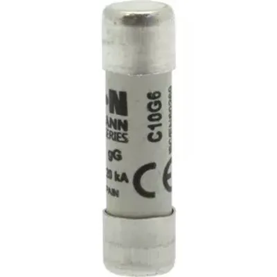 Produktbild von Sicherungseinsatz, Niederspannung, 6 A, AC 500 V, 10 x 38 mm, gL/gG, IEC C10G6 EATON