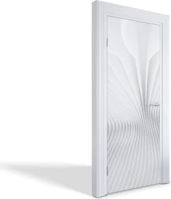 Produktbild von Türfolien Design Selbstklebende Wandsticker Türtapeten - Abstrakte Wellen - 75 x 205 cm
