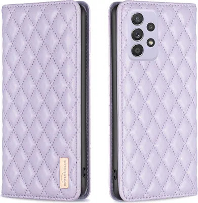 Produktbild von Galaxy A52 Hülle, Elegant Bookstyle Flip Leder Kartenfächer Schutzhülle mit Ständer für Samsung Galaxy A52S 5G / A52 5G / A52 4G Lila
