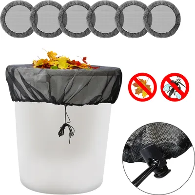 Obrázok produktu pre Jopassy sieťka na sudy 6x kryt na sudy na dážď okrúhly - sieťka na sudy na dážď so šnúrkou 95cm sieťka na sudy na dážď