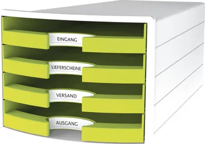 Produktbild von HAN Schubladenbox IMPULS 2.0 Trend Colour 4 offene Schübe weiß / lemon