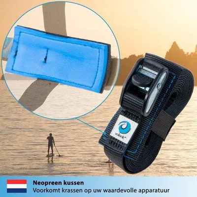 Produktbild von Famanu Spannband 6m - 2 Stück, mit Klemslot, gepolstert - 500 Kg, 25mm, schwarz