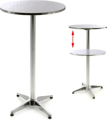 Produktbild von VCM Stehtisch | Bistrotisch | Edelstahl Aluminium | Ø 60cm x H110/70 cm