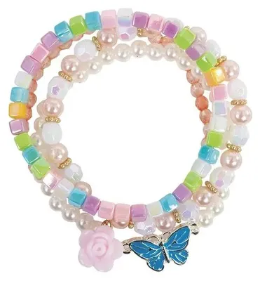 Produktbild von Pearly Butterfly Armband, 4er Set - Kinderschmuck