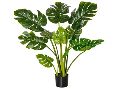 Obrázek produktu pro Umělá rostlina 830-431, monstera, plastový květináč, pro vnitřní i venkovní použití, 110 cm - N