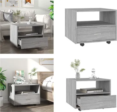 Produktbild von vidaXL Couchtisch Grau Sonoma 55x55x40 cm Holzwerkstoff - Couchtisch - Couchtische - Couchtisch Niedrig - Tisch