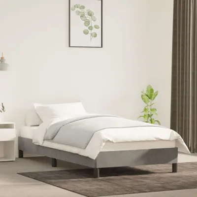 Produktbild von Bettgestell Hellgrau 90x200 cm Samt , Klassische Betten Design 2024