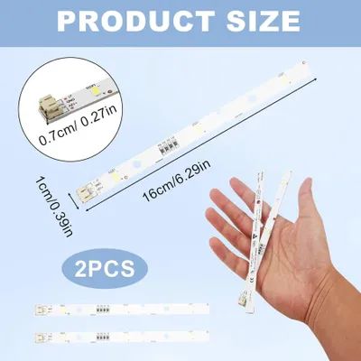 Produktbild von RONGSHENG HISENSE Kühlschrank LED Lichtleiste 16cm Kaltweiß 2er Set Einfache Montage