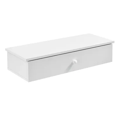Obrázok produktu pre In And OutdoorMatch nástenná polica Chandler - s dvierkami - biela - 60 x 24 x 12,6 cm - luxusný vzhľad