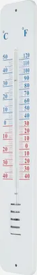 Produktbild von HOMESCAPES Metall-Wandthermometer Silber