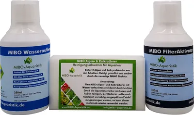Produktbild von MIBO Aquarium Wasseraufbereiter & Filteraktivator Spar-Set je 250 ml