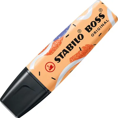 Zdjęcie produktu dla STABILO BOSS ORIGINAL, 1 szt., Pomarańczowy, Końcówka ścięta, Pomarańczowy, Plastik, Prostokąt