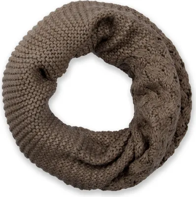 Produktbild von styleBREAKER Uni Strick Loop Schal mit Mustermix, Uni Feinstrick Schlauchschal, Winter Strickschal 01018153
