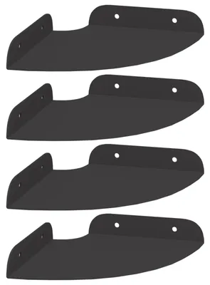 Image de Étagère flottante avec étagère 4 pcs Noir 15 x 15 x 2 cm