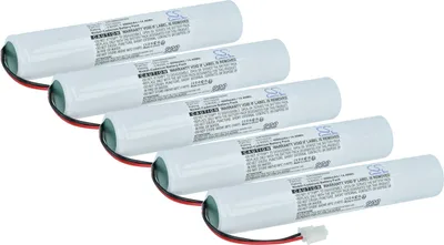 Produktbild von vhbw 5x Akku kompatibel mit Schneider OVA 58914, OVA 58911, OVA Bargellini, OVA 58985 Fluchtweg, Notfallbeleuchtung (4000 mAh, 3,6 V, NiCd)