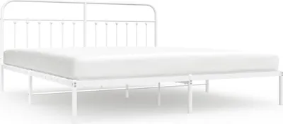 Obrázok produktu pre vidaXL Detská posteľ s čelom kovová biela 193x203 cm