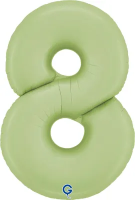 Obrázek produktu pro Fóliový balónek číslo 8, olivový satén, 102 cm Grabo
