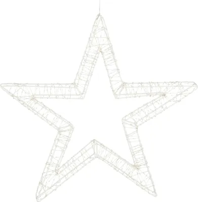 Obrázok produktu pre Luca Lighting závesná svietiaca hviezda s teplým bielym LED osvetlením - Ø56 cm - kov - biela