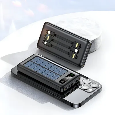 Productafbeelding van Hoogwaardige zonne-energie powerbank van 20000mAh – Draagbaar, met snelladen functie