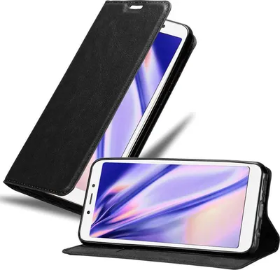 Produktbild von Cadorabo Hülle für Xiaomi RedMi 6A Schutz Hülle in Schwarz Handyhülle Etui Case Cover Magnetverschluss
