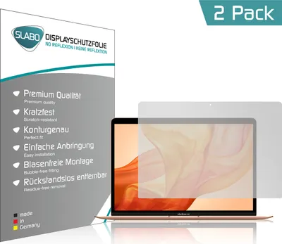 Produktbild von 2x Slabo Displayschutzfolie für MacBook Air 13" (2018) | MacBook Air 13" (2020) MATT "No Reflexion" Displayfolie Schutzfolie Folie