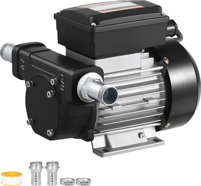 Image de Pompe de transfert de carburant électrique SucceBuy, 230V AC, pour diesel, avec un débit de 60 litres par minute, une hauteur de refoulement maximale de 2,4 mètres et une hauteur d'aspiration de 13,7 mètres, adaptée pour le kérosène, le biodiesel et les équipements agricoles