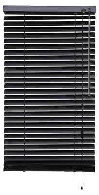 Productafbeelding van Aluminium jaloezie - Zwart - 95 x 160 cm - Zonder boren met klemclips