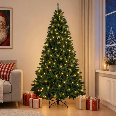 Obrázok produktu pre Umelý vianočný stromček, výška 240 cm, 300 LED svetiel