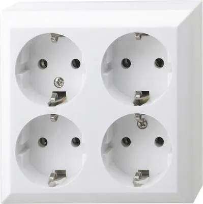 Produktbild von REV 4fach Komplett Steckdose Weiß 0510172555 (0510172555)