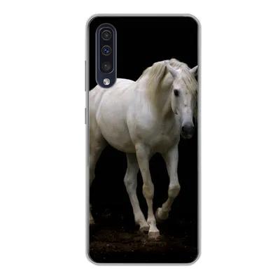 Produktbild von MuchoWow® Handyhülle Schutzhülle Hülle für Samsung Galaxy A50 Pferde - Nutztiere - Schwarz Silikon Softcase Handy Hülle - Mobiltelefonhülle