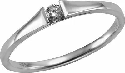 Produktbild von Orolino Ring 585/- Gold weiß 058 (18,5) Brillant weiß 067370104-1