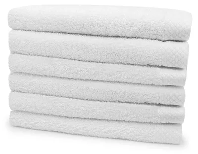 Produktbild von Eleganzzz Frottee-Handtuch 50x100cm – Weiß – 60x110 – 100% Baumwolle – saugstark