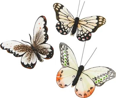 Produktbild von Rico Design "Schmetterling mit Clip" Orangetöne