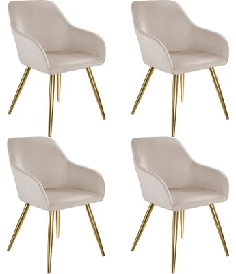 Obrázek produktu pro tectake® Jídelní židle Marilyn čalouněná, sametový vzhled 58 x 62 x 82 cm