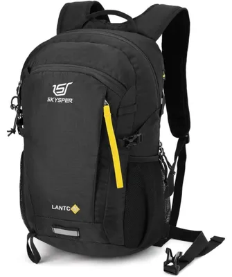 Produktbild von Leichter Wanderrucksack mit Rückenbelüftung, 30 Liter, Schwarz