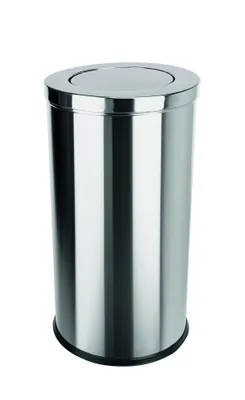 Produktbild von Abfalleimer / Mülleimer, Chromnickel, 80 Liter, hochglanz