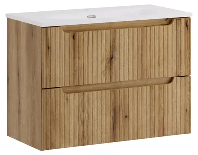 Image de Ensemble de meubles de salle de bain de 80 cm avec vasque intégrée Sky