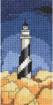 Produktbild von RTO Kreuzstich Set "Leuchtturm" EH357, Zählmuster, 5,5x10,5 cm