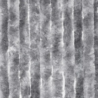 Produktbild von Moritz Flauschvorhang aus Chenille 56 x 185 cm grau Türvorhang als Fliegenschutz Insektenschutz für Camping Wohnwagen
