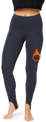 Produktbild von Bellivalini Damen Thermo Leggings Gefüttert mit Fußschlaufe für Winter Warme Apre Ski BLV50-321 (Graphite, S)