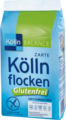Obrázok produktu pre Kölln Balance Bezlepkové vločky Kölln jemné 100 % celozrnné 500 g