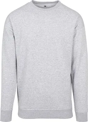 Produktbild von Build Your Brand BY075 | Herren Sweat Crewneck - Farbe: Heather Grey - Größe: XS