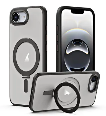Obrázek produktu pro Pouzdro na mobil MagSafe pro Apple iPhone 17e / 16e s airbagem a držákem na prsten, černé
