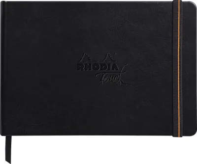 Produktbild von Rhodia Rhodia Touch Pen & Inkwash book fest A5 32 Bl blanko 200g Schwarz 116126C