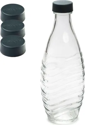 Produktbild von mixcover Ersatzdeckel passend für SodaStream Crystal & Penguin Glasflasche 3er Set