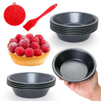 Productafbeelding van 12 mini quichevormen, diameter 12 cm, antiaanbaklaag, koolstofstaal