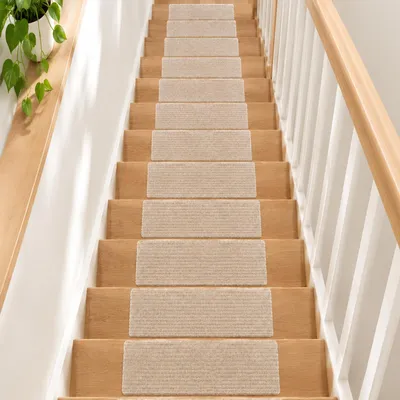 Treppenmatten 15 Stk. 55x22 cm selbstklebend rutschfest beige